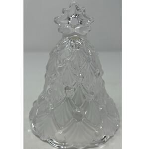 Mikasa Vintage Frosted and Clear Winter Dream Crystal Christmas Tree Bell